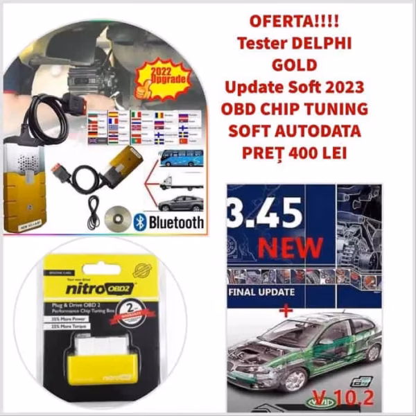 Pachet complet Tester DS150 Gold Edition + Atris + Autodata + ChipTuning