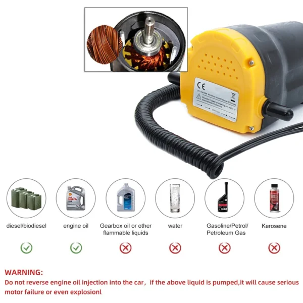 S074b0a49e30242ec800913570f1bc4aev Pompa electrica de transfer ulei, Taipintee, 12V/24V, pentru schimb de ulei