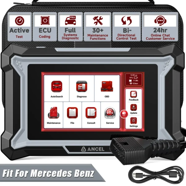 ANCEL DS160 pentru Mercedes Benz, toate sistemele, scaner OBD2 ANCEL DS160 pentru Mercedes Benz, toate sistemele, scaner OBD2