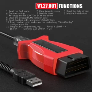 Tester UCDS PRO + V1.27.001 pentru Ford cu 35 de jetoane, licență completă, funcții complete