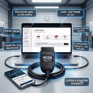 Pachet Diagnoză Profesională VAG - Tester VCDS cu Procesor Arm (Până în 2025) + Aplicație Scanauto-Vag