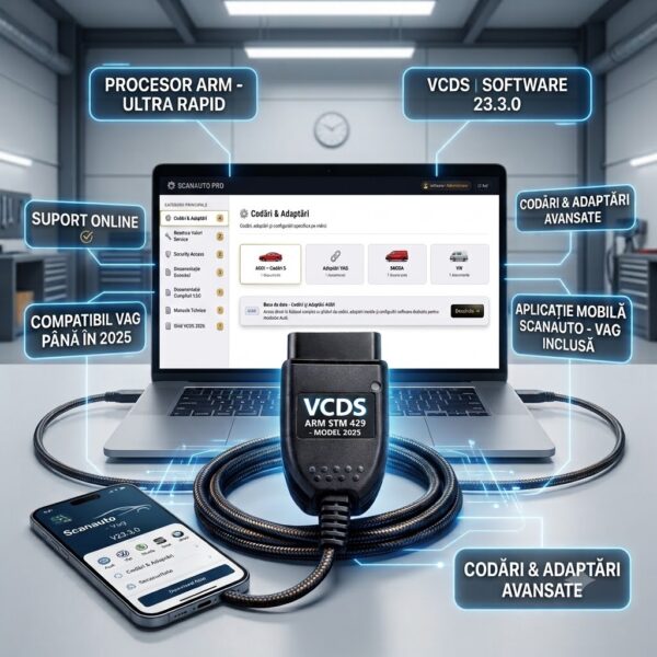 Pachet Diagnoză Profesională VAG - Tester VCDS cu Procesor Arm (Până în 2025) + Aplicație Scanauto-Vag Pachet Diagnoză Profesională VAG - Tester VCDS cu Procesor Arm (Până în 2025) + Aplicație Scanauto-Vag